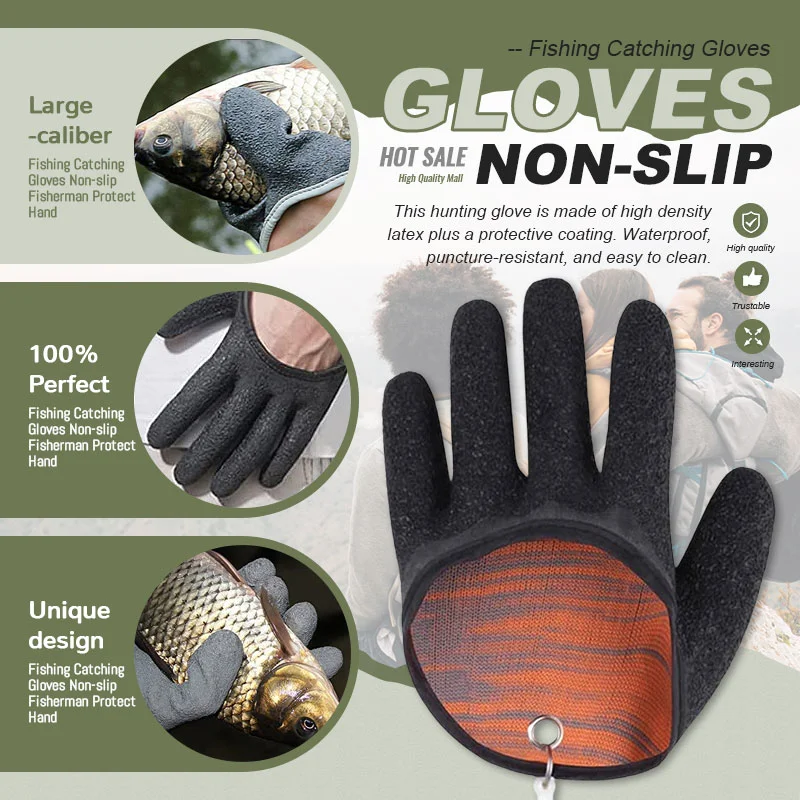 Anti-Slip Hand Protection Fishing Gloves