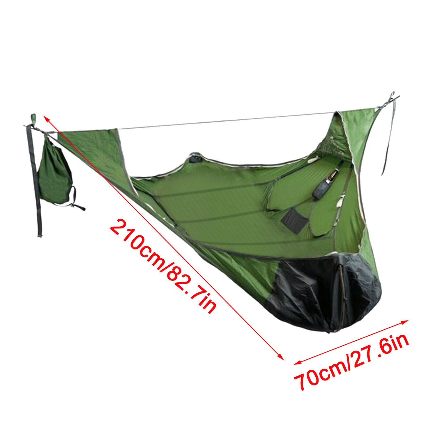 Flat Sleep Hammock With Bug Net And Suspension Kit