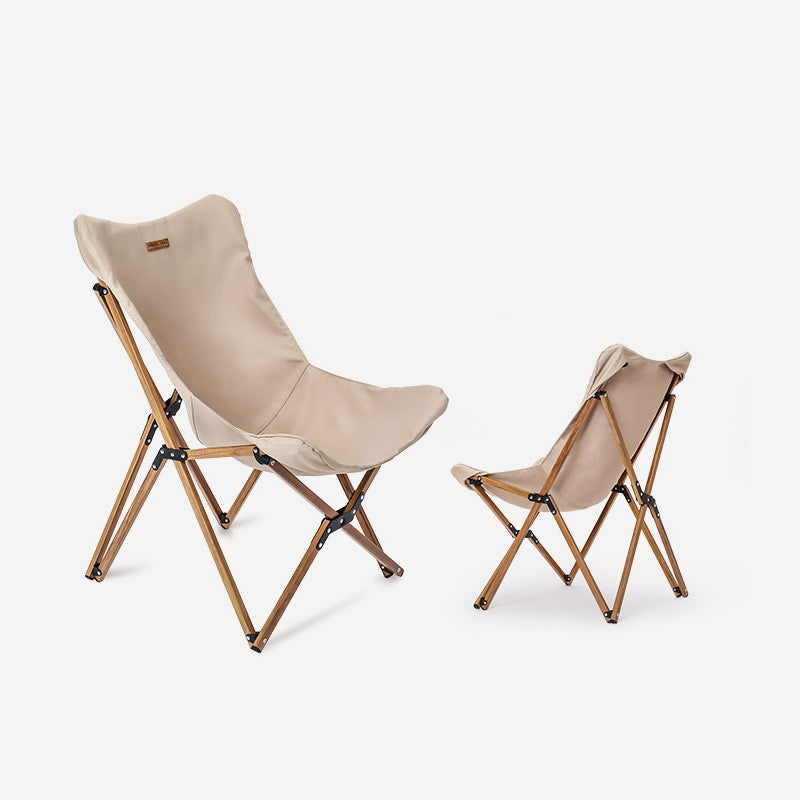 Folding Wooden Grain Camping Chair