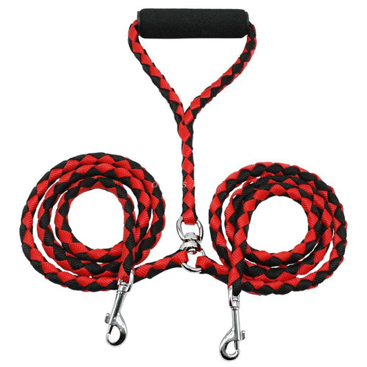 Braided double Dog Leash