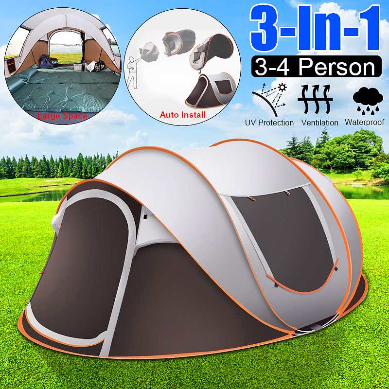 Fully Automatic Pop-Up 3-4 Person Tent