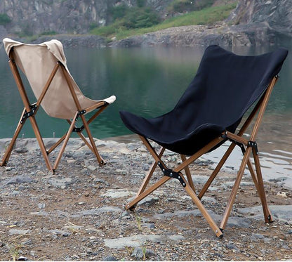 Folding Wooden Grain Camping Chair